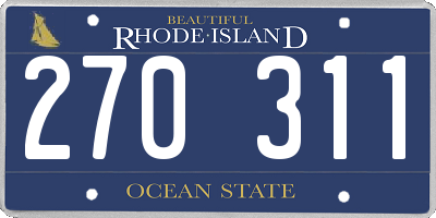 RI license plate 270311