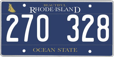 RI license plate 270328