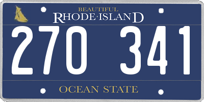 RI license plate 270341