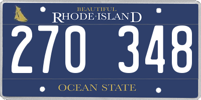 RI license plate 270348