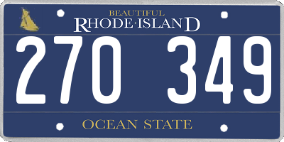 RI license plate 270349