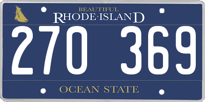 RI license plate 270369