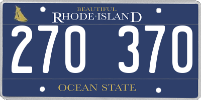 RI license plate 270370
