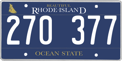 RI license plate 270377