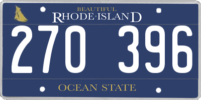RI license plate 270396