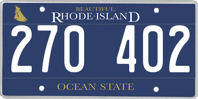 RI license plate 270402
