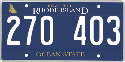 RI license plate 270403