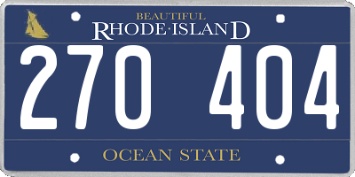 RI license plate 270404