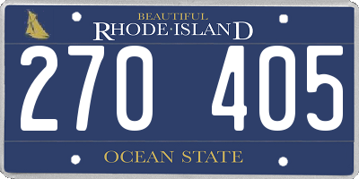 RI license plate 270405