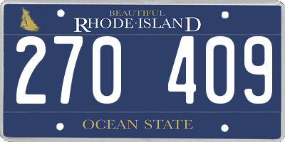 RI license plate 270409