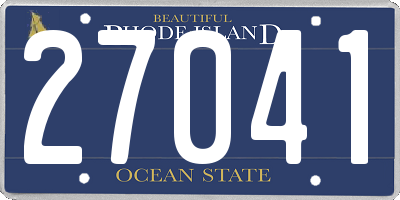 RI license plate 27041