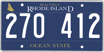RI license plate 270412