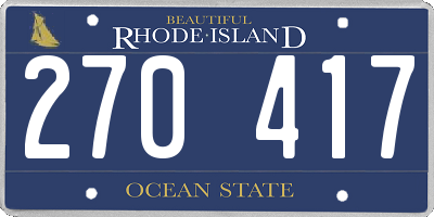 RI license plate 270417
