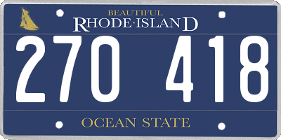 RI license plate 270418