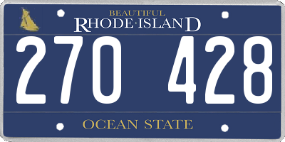 RI license plate 270428