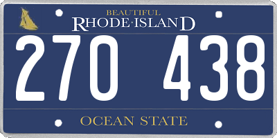 RI license plate 270438