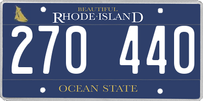 RI license plate 270440