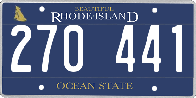 RI license plate 270441