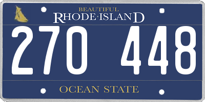 RI license plate 270448