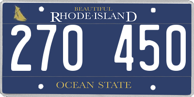 RI license plate 270450