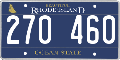 RI license plate 270460