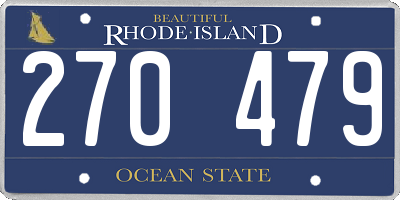 RI license plate 270479