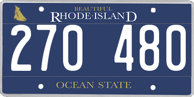 RI license plate 270480