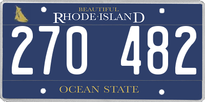 RI license plate 270482