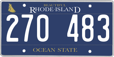 RI license plate 270483