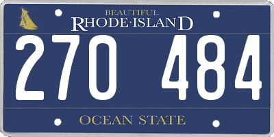 RI license plate 270484