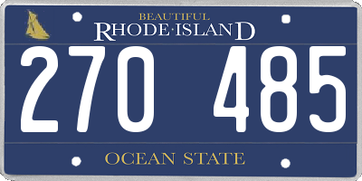 RI license plate 270485
