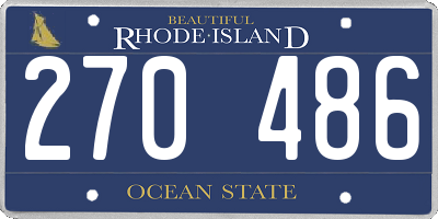 RI license plate 270486