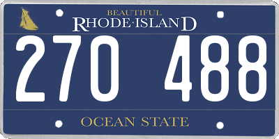 RI license plate 270488