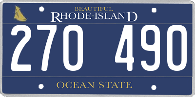 RI license plate 270490