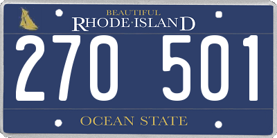 RI license plate 270501