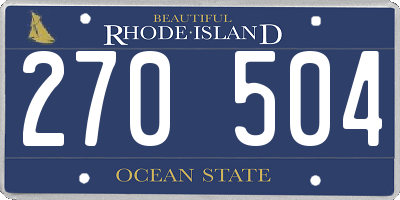 RI license plate 270504