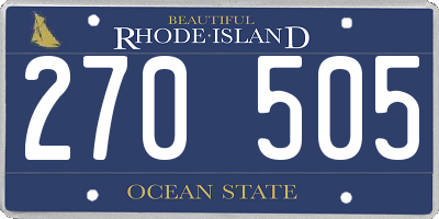 RI license plate 270505