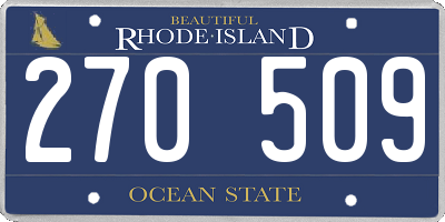 RI license plate 270509