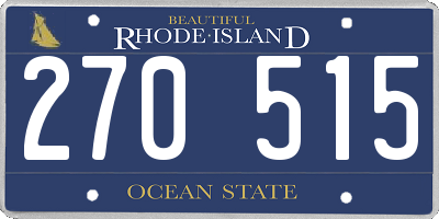 RI license plate 270515