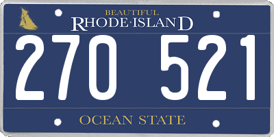 RI license plate 270521