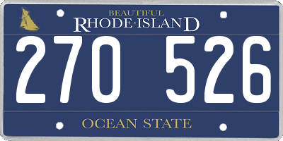 RI license plate 270526