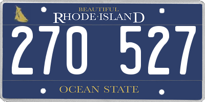 RI license plate 270527