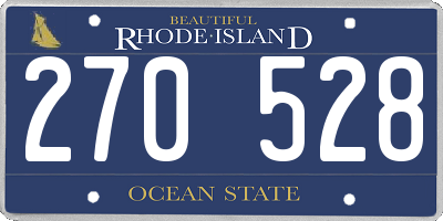 RI license plate 270528
