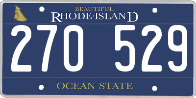 RI license plate 270529
