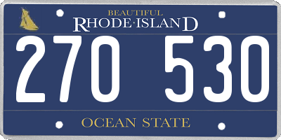 RI license plate 270530