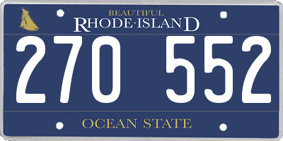 RI license plate 270552