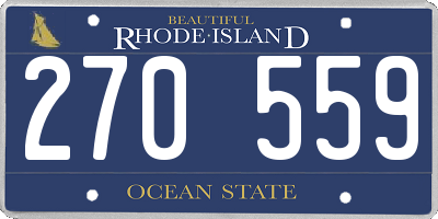 RI license plate 270559