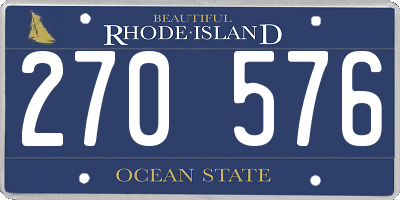 RI license plate 270576