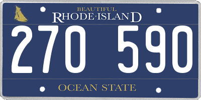 RI license plate 270590