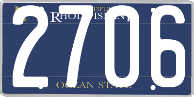 RI license plate 2706